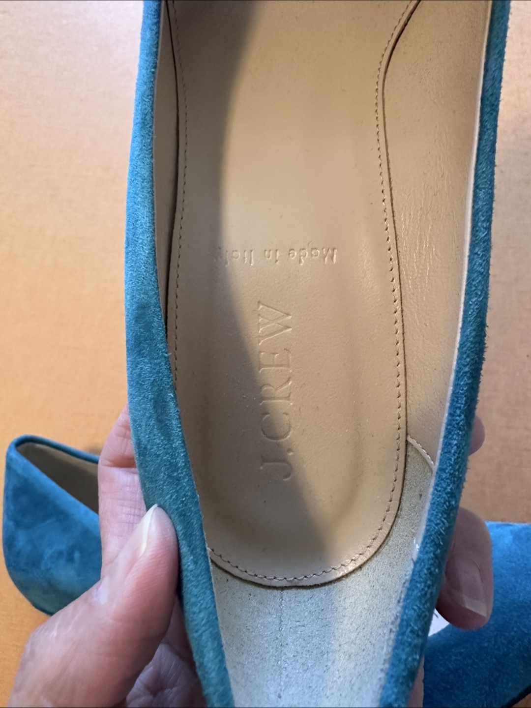 J.Crew Teal Suede Pointy Toe Heels - Size 7 - photo 2