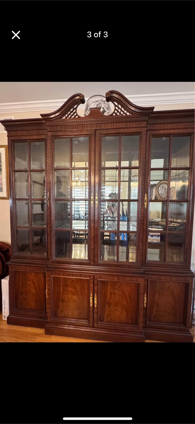 Gorgeous Antique Mahogany China Cabinet