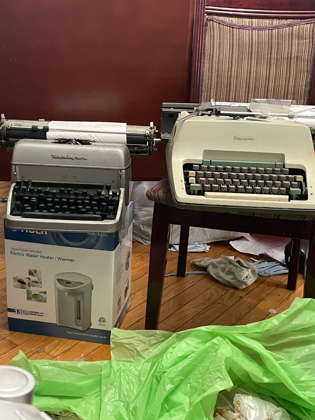 Vintage Typewriters (Olympia & Remington) + Tiger Water Heater thumbnail