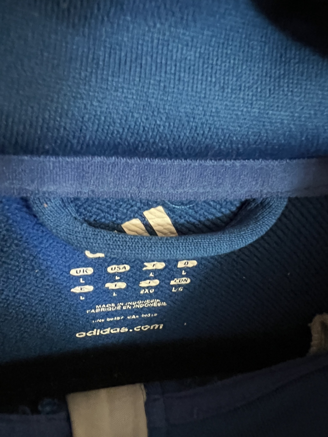 Adidas Men's Blue 1/4 Zip Track Jacket Size Large - photo 3