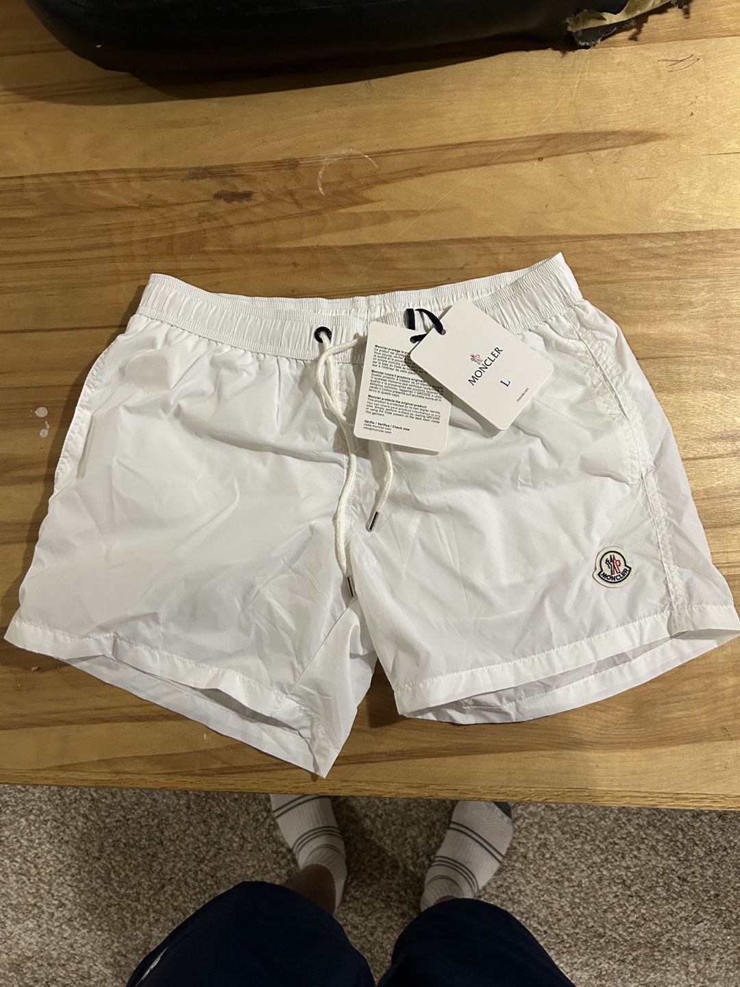 Moncler Men's White Swim/Daily Shorts