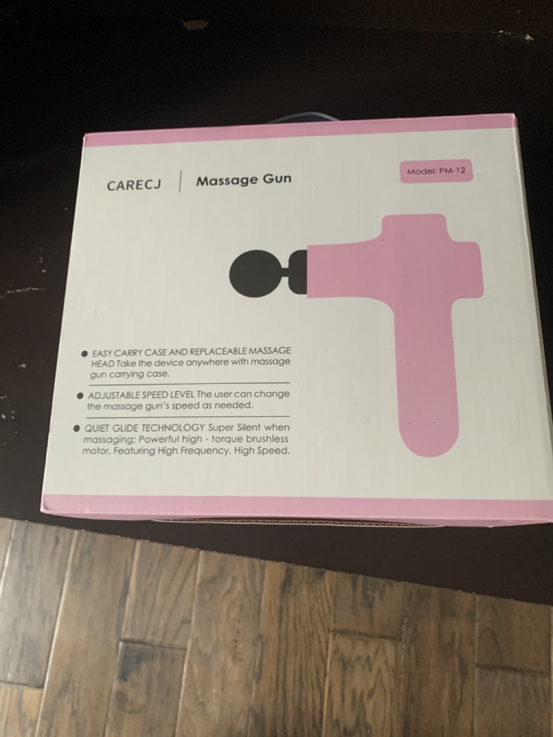 Pink CARECJ Percussion Massage Gun with Carrying Case