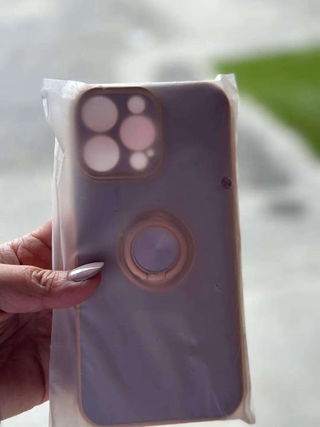 Purple and green iPhone 12/13 Pro Max  Case with Ring Holder thumbnail