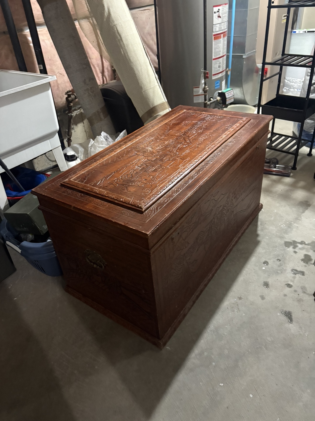 Vintage Wooden Storage Trunk PICKUP IN BEETON