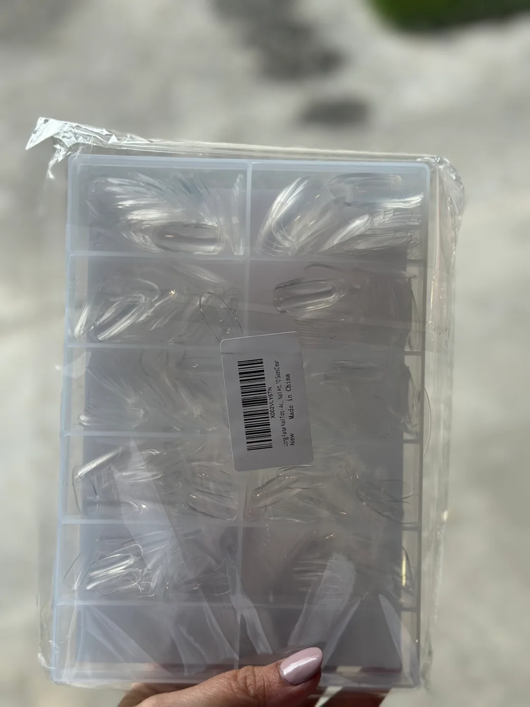 500 PCS Full Cover Clear False Nail Tips thumbnail