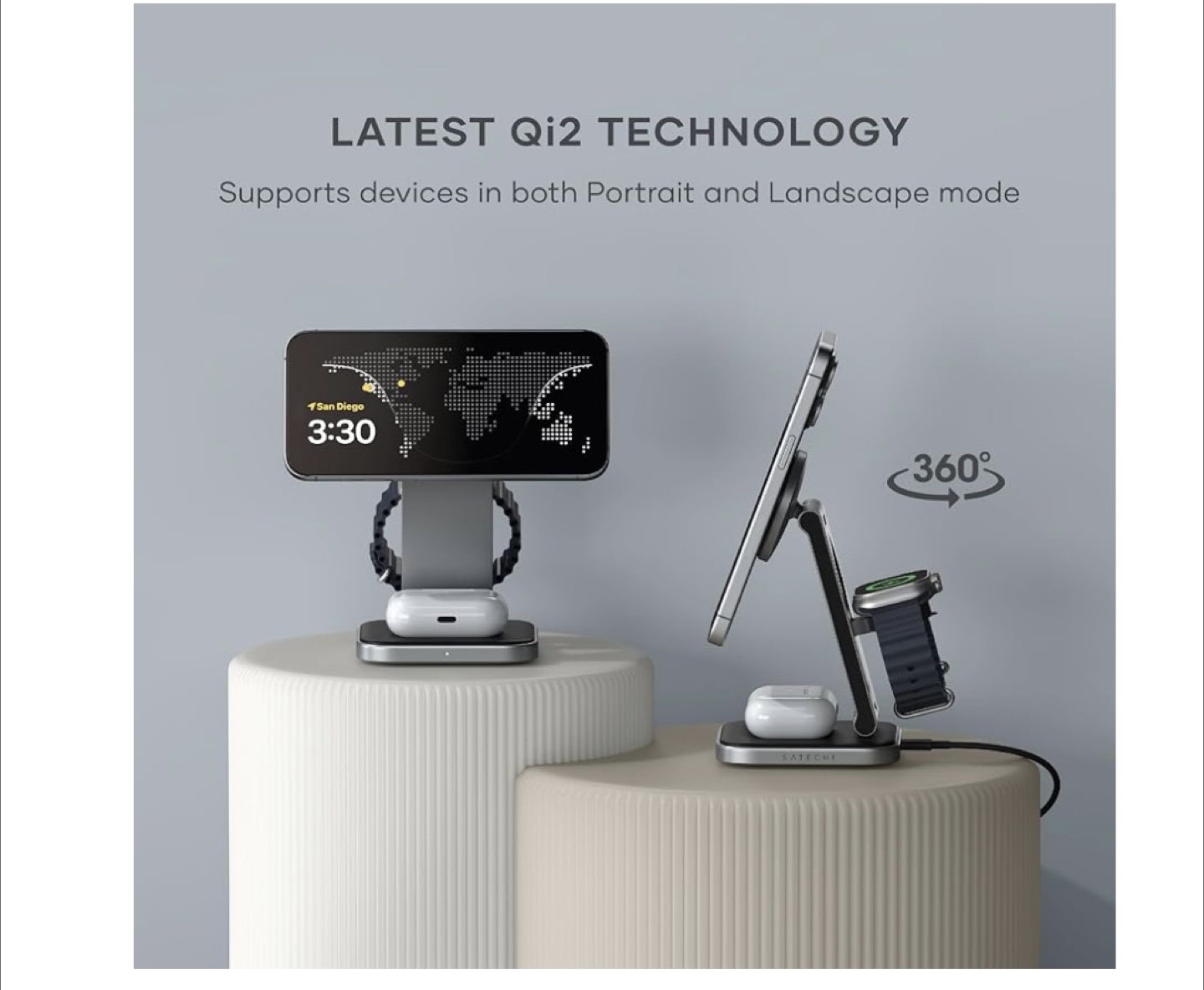 Satechi Trio Wireless Charger Stand - photo 2