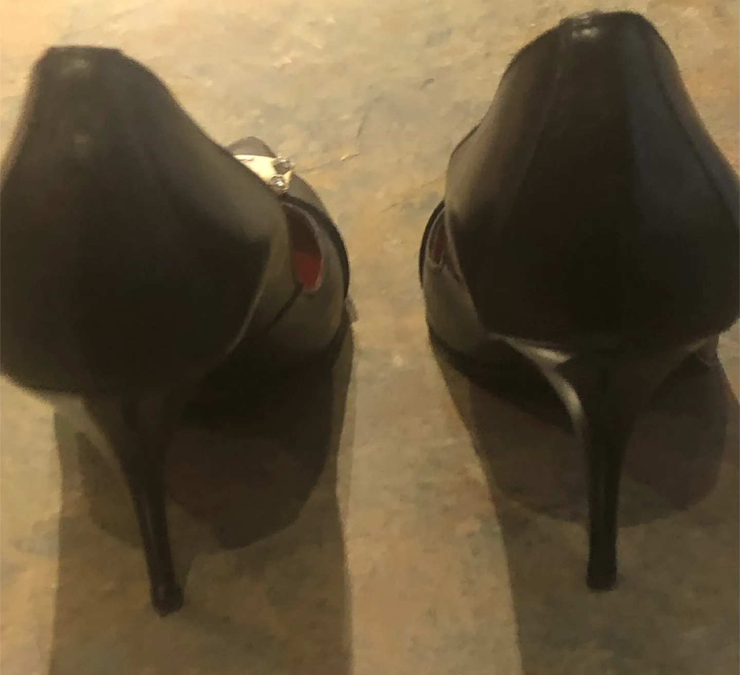 Designer Cesare Paciotti Black Leather Heels Sz. 37.5 image indicator(7)