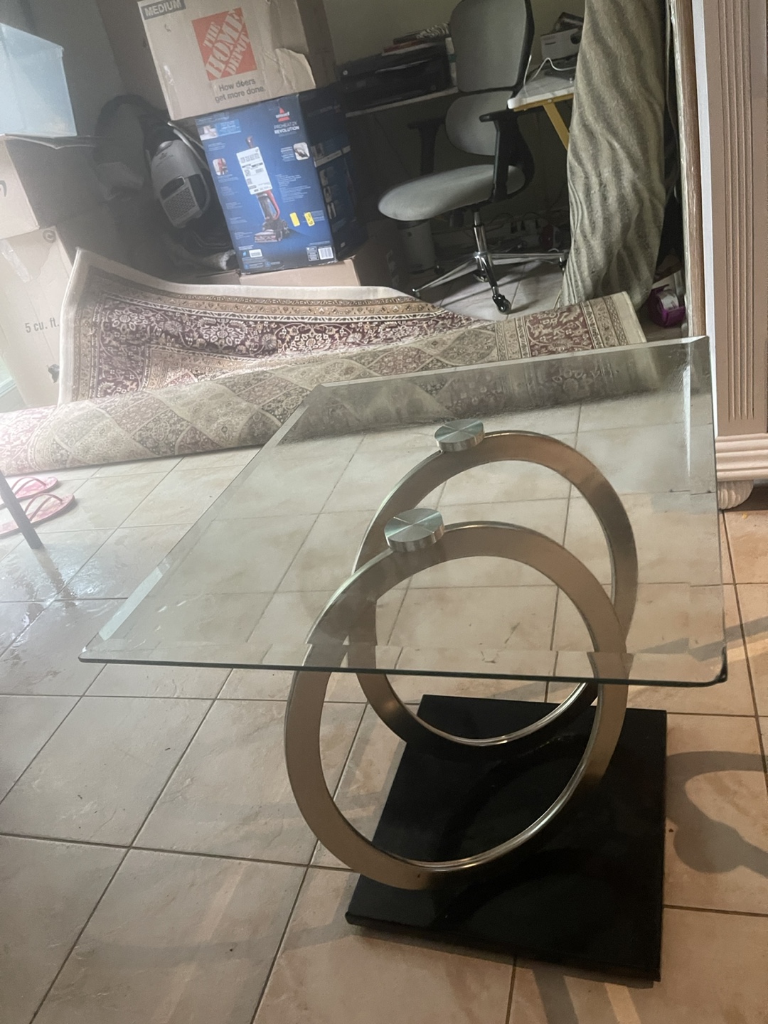 Glass Coffee Table and Two End Tables Set