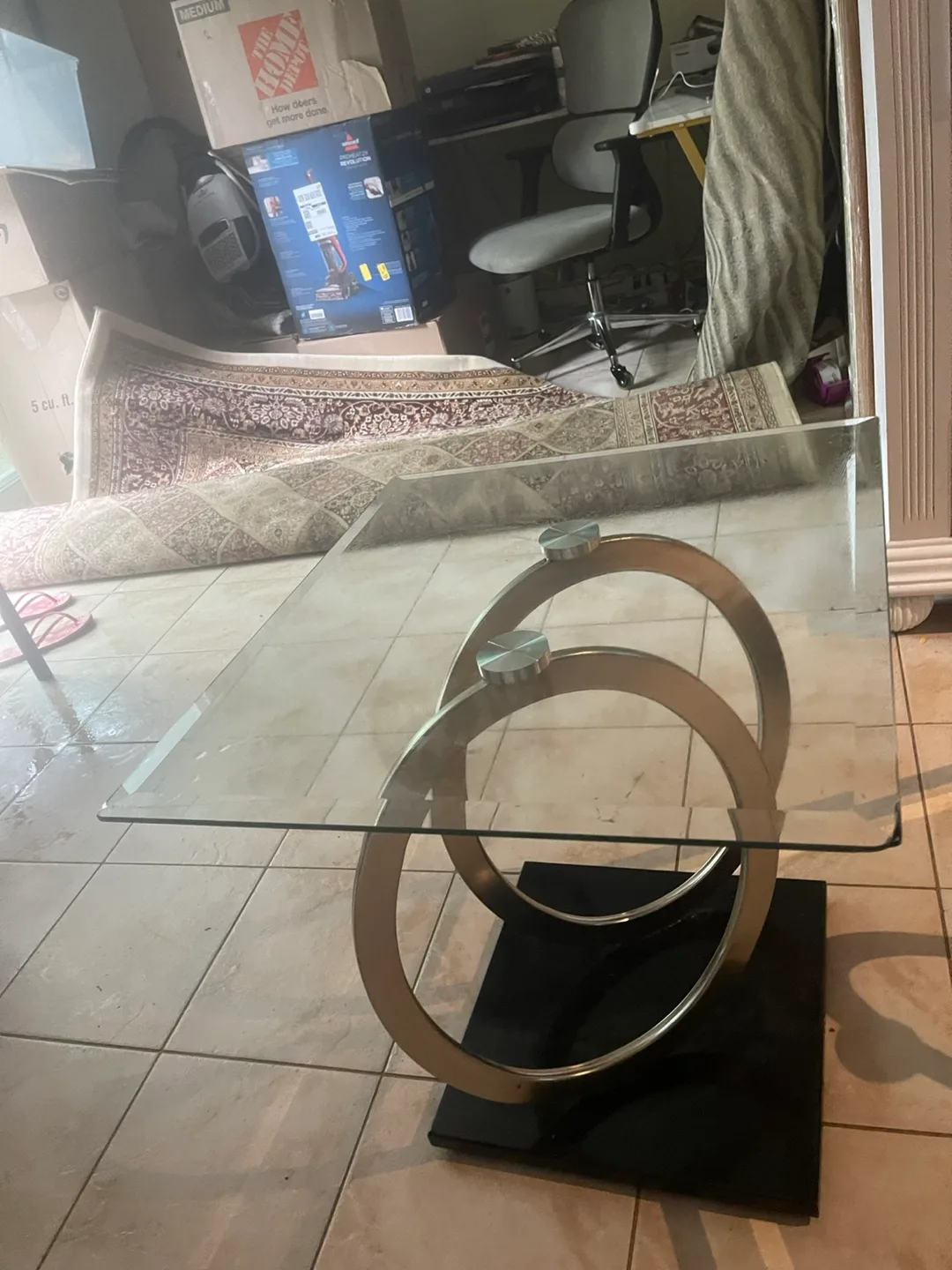 Glass Coffee Table and Two End Tables Set thumbnail