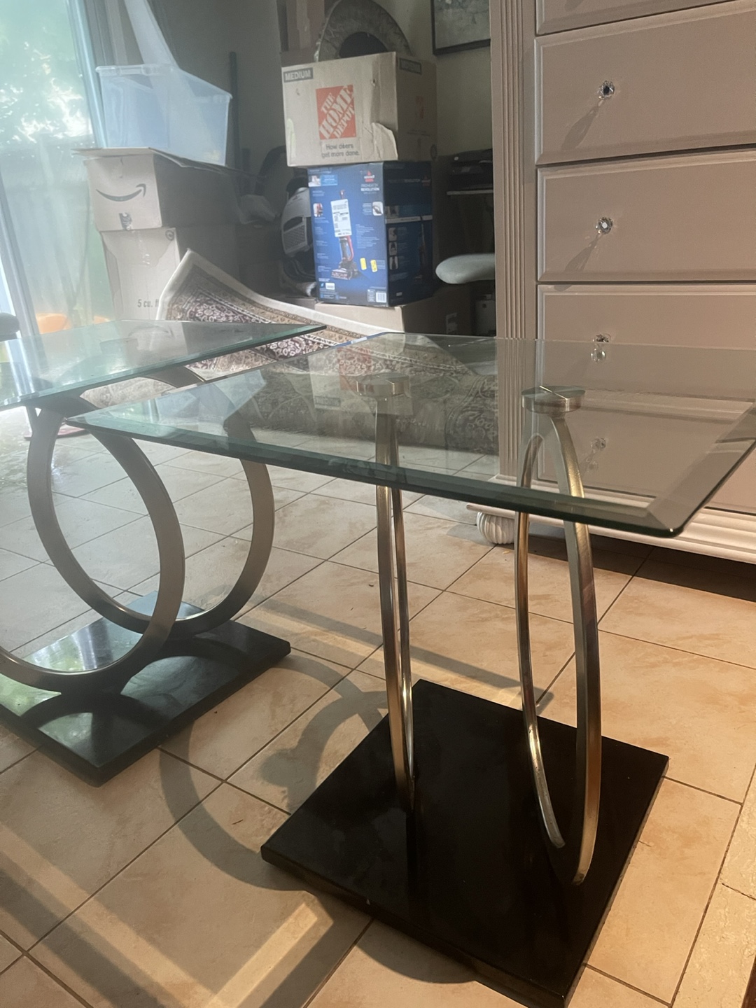 Glass Coffee Table and Two End Tables Set - photo 2