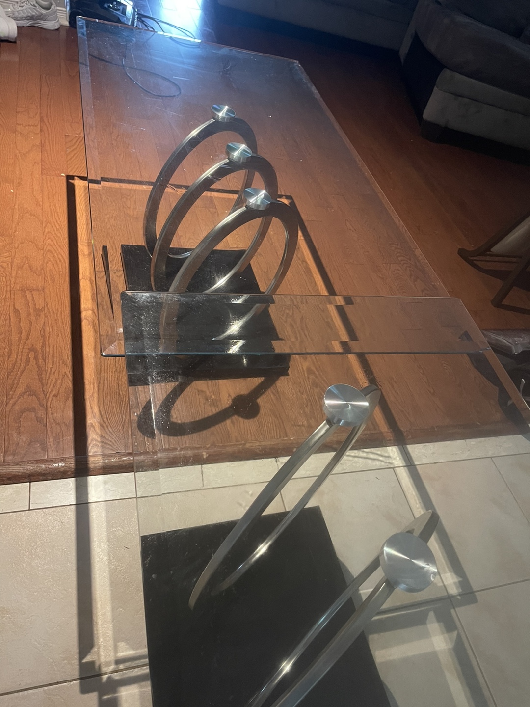 Glass Coffee Table and Two End Tables Set - photo 5