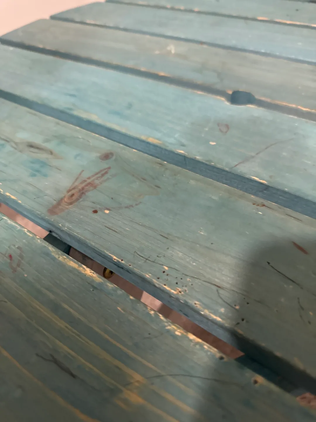 Plum® Outdoor 4-Seat Circular Wooden Picnic Table, Blue image indicator(3)