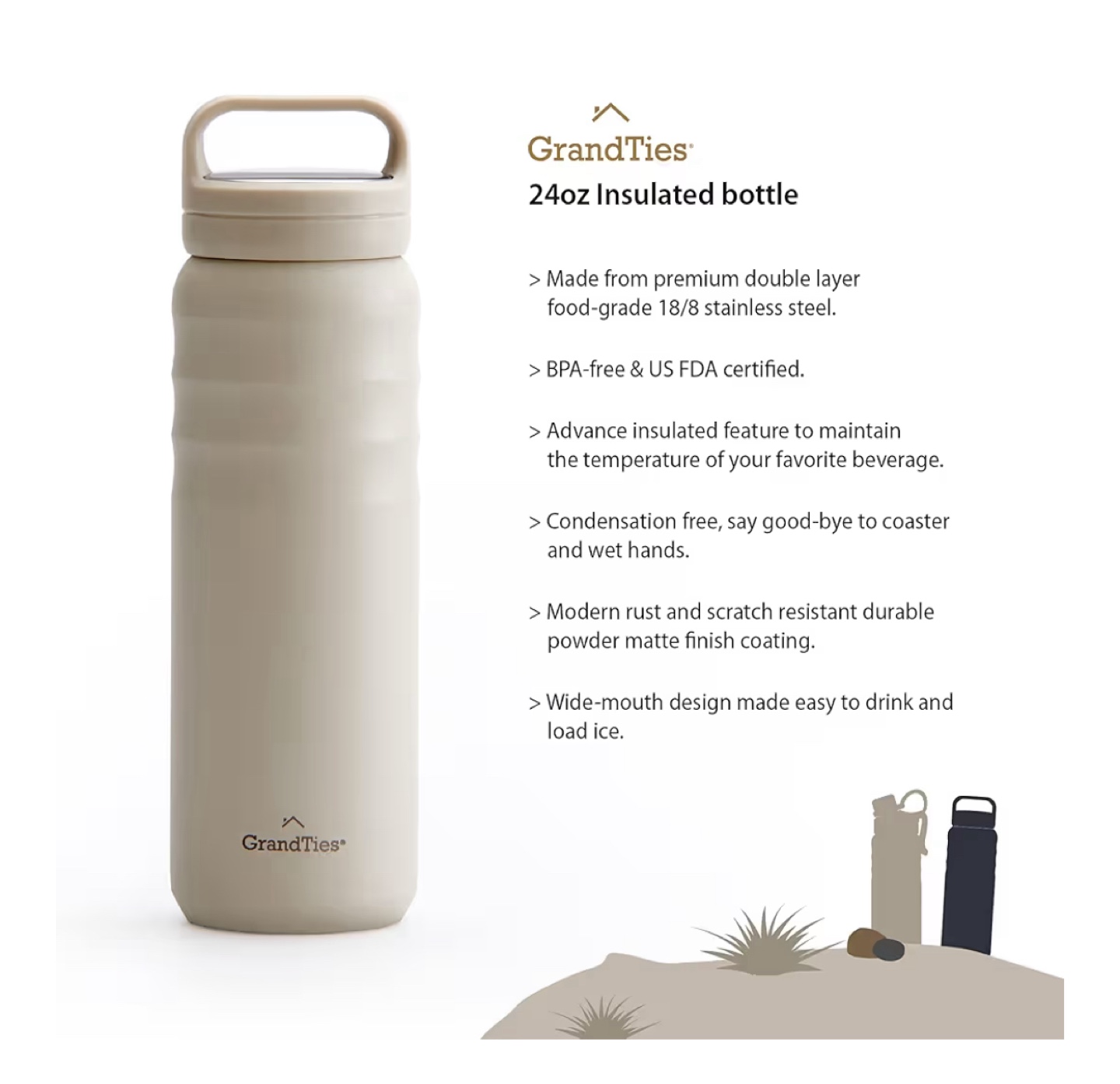 GrandTies 32oz Water Bottle used - photo 3