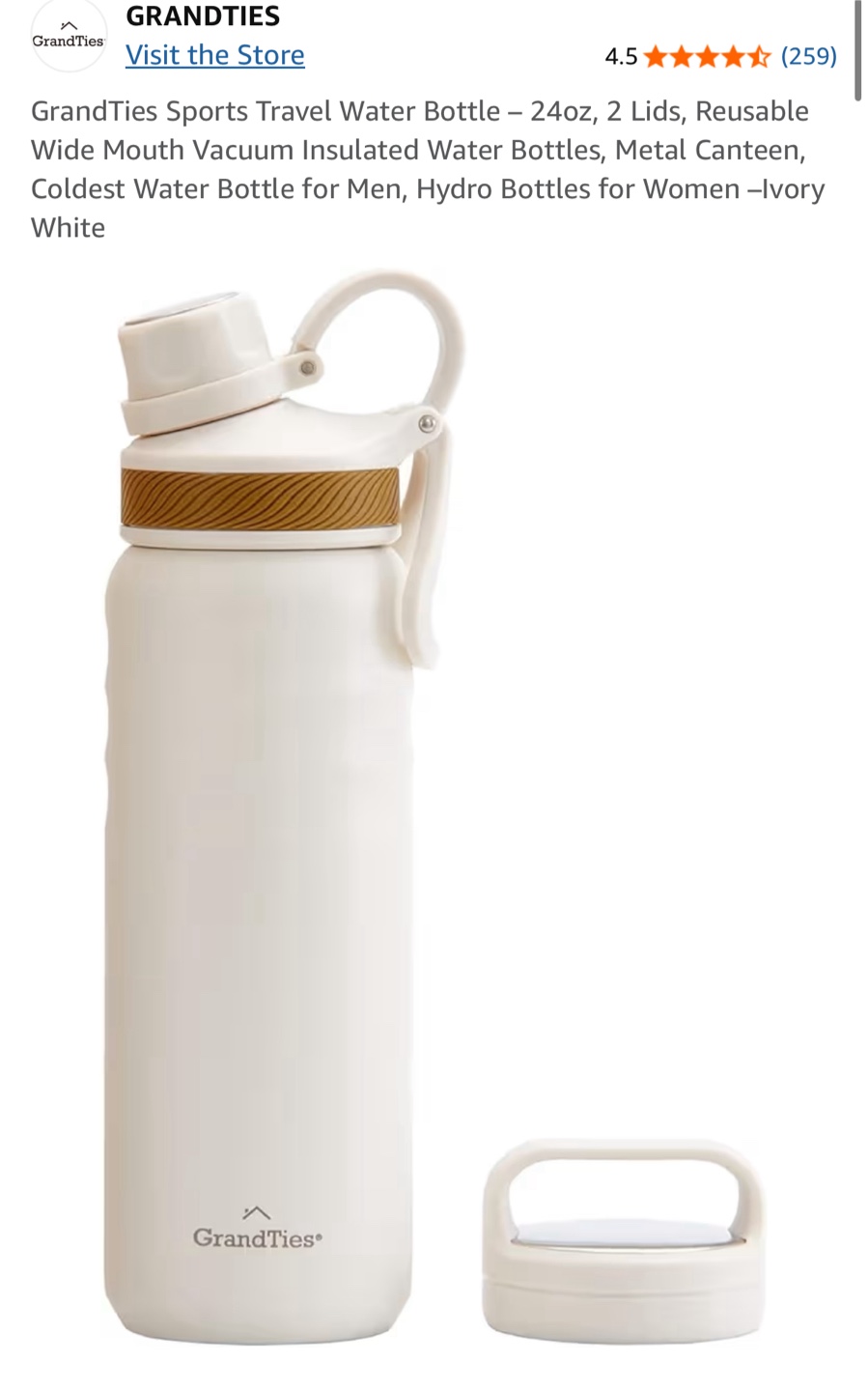 GrandTies 32oz Water Bottle used - photo 2