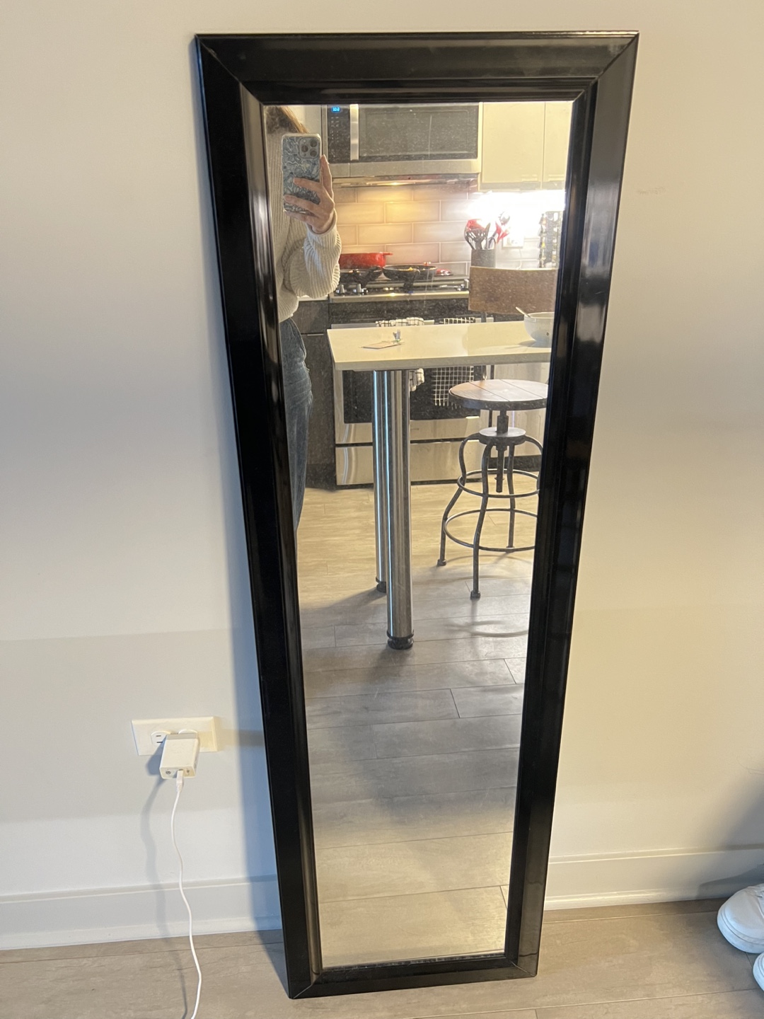 Full Length Black Frame Mirror #freecycle