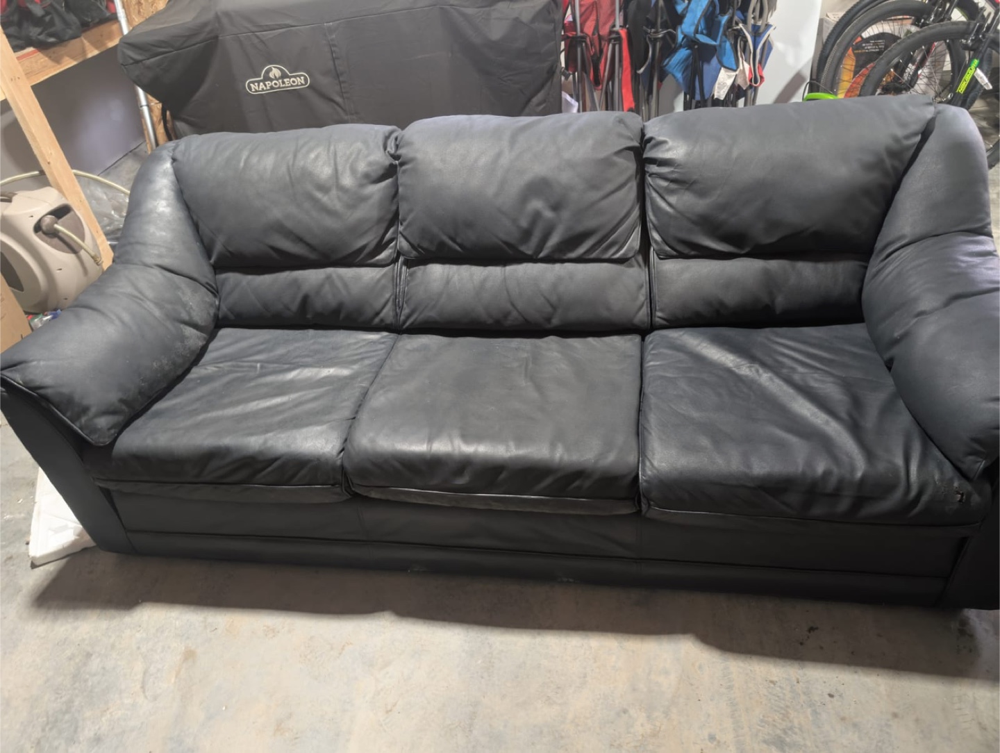 Black Leather Sofa