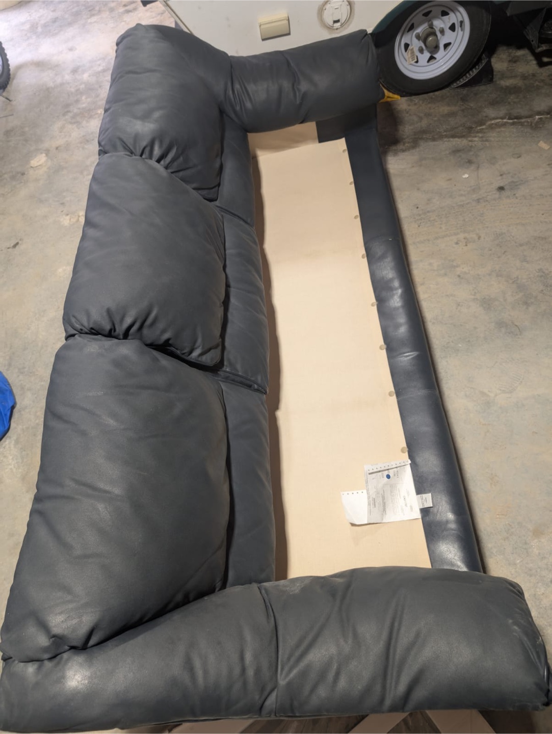Black Leather Sofa - photo 3
