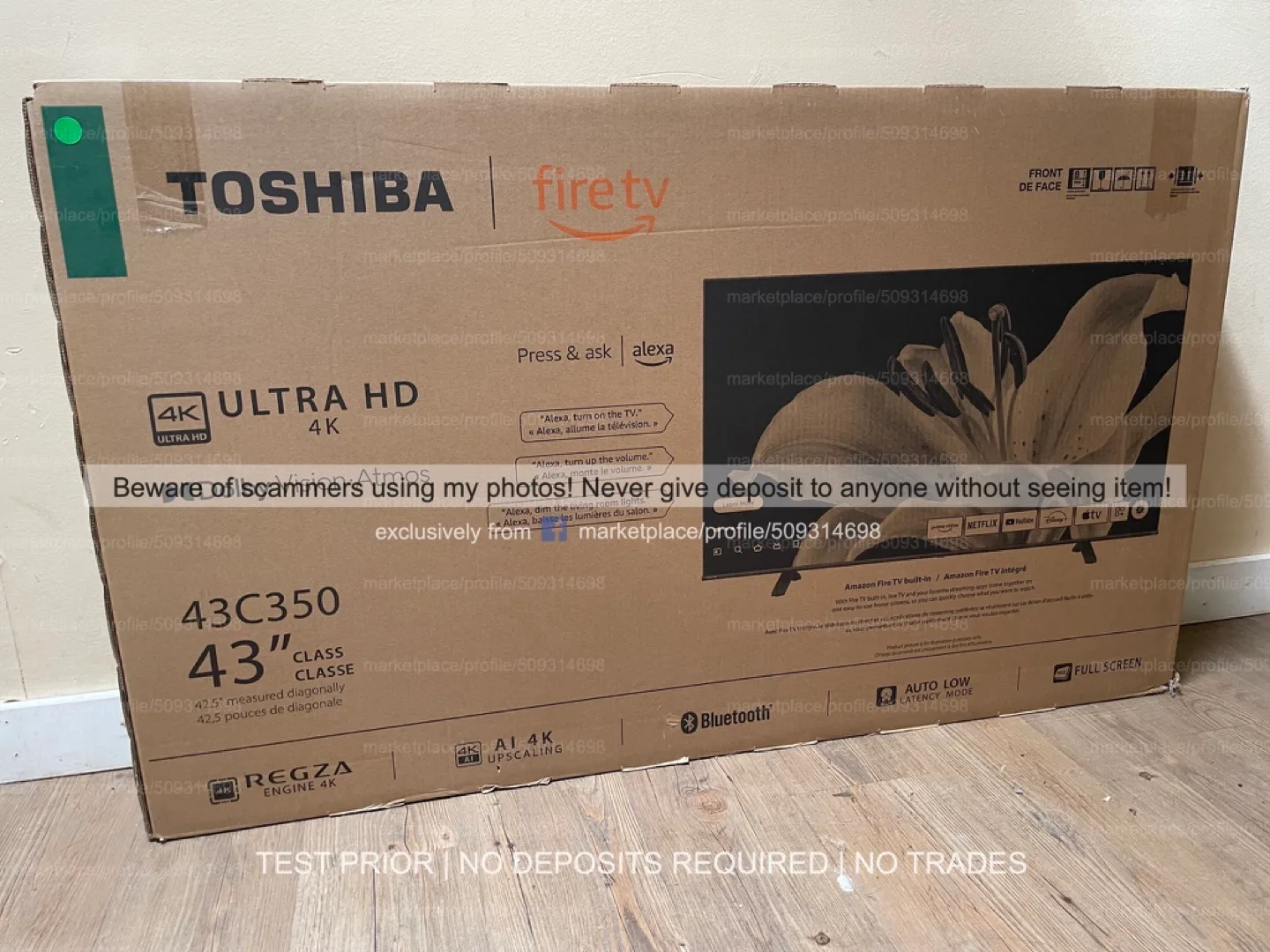 NEW! Toshiba 43" 43C350LC 4K HDR Smart Fire TV | BNIB | 2024 thumbnail