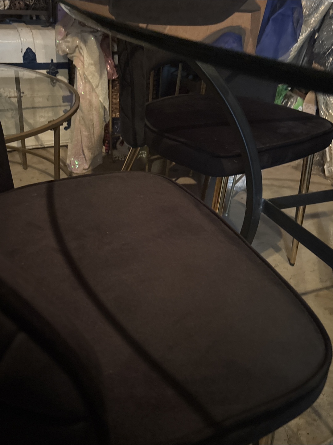 Round glass crate and barrel table and 4 chairs - photo 4