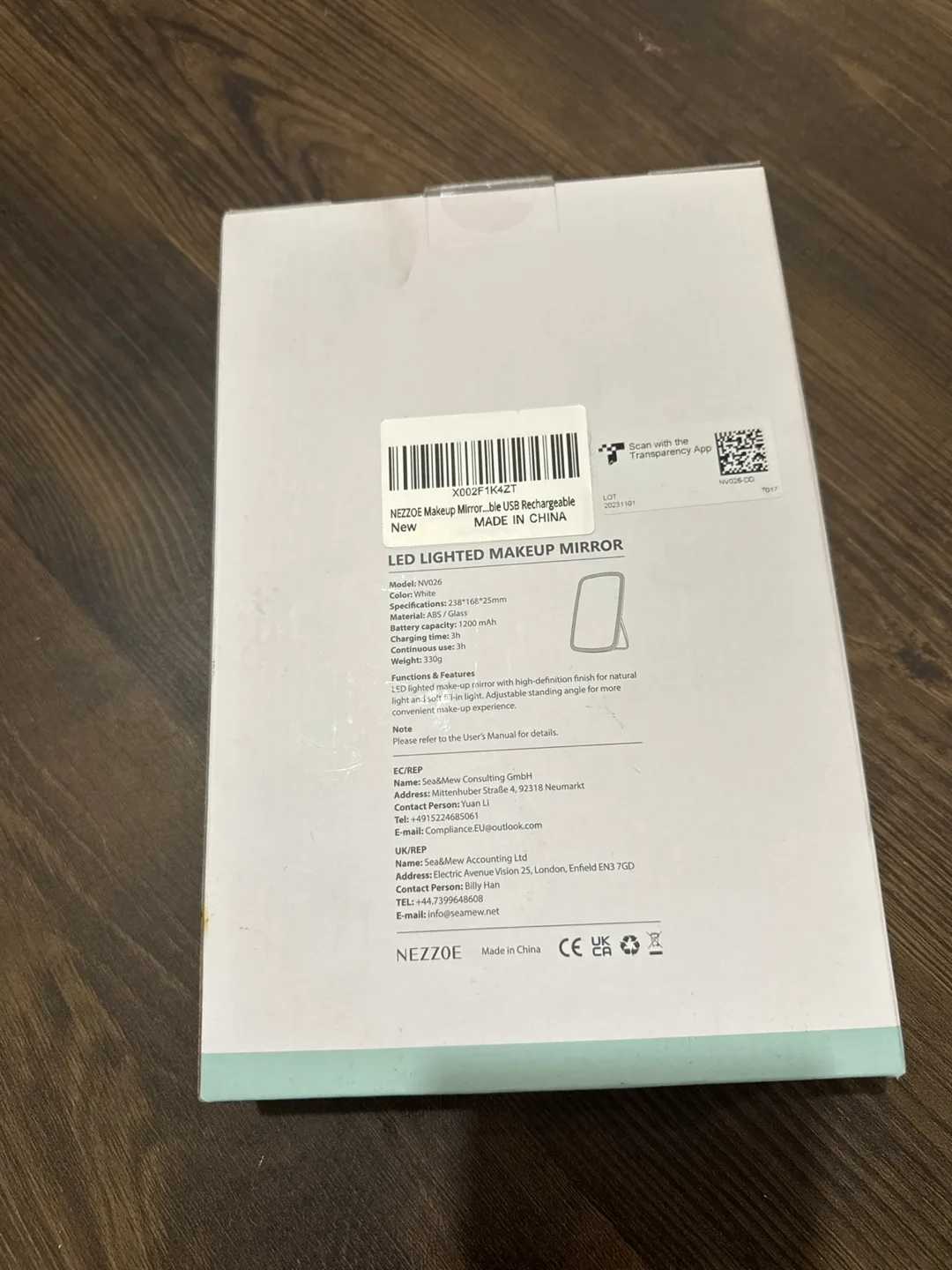 Nezzoe LED Lighted Makeup Mirror - New in Box image indicator(2)