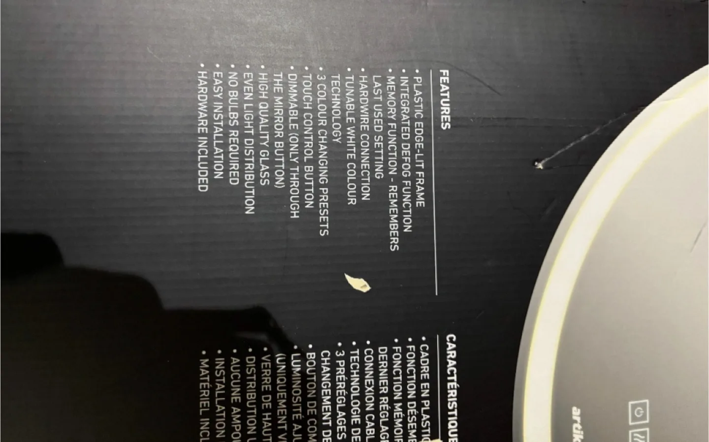 NEW Artika Mateo Edge LED Modern Round Mirror image indicator(4)