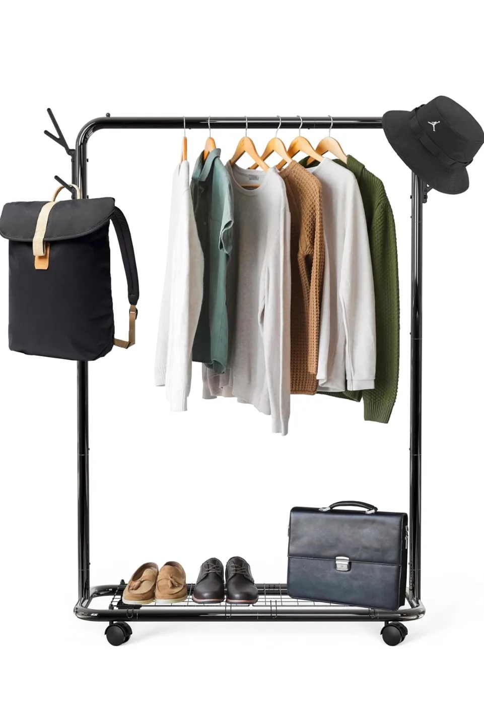 Simple Houseware Rolling Garment Rack image indicator(2)