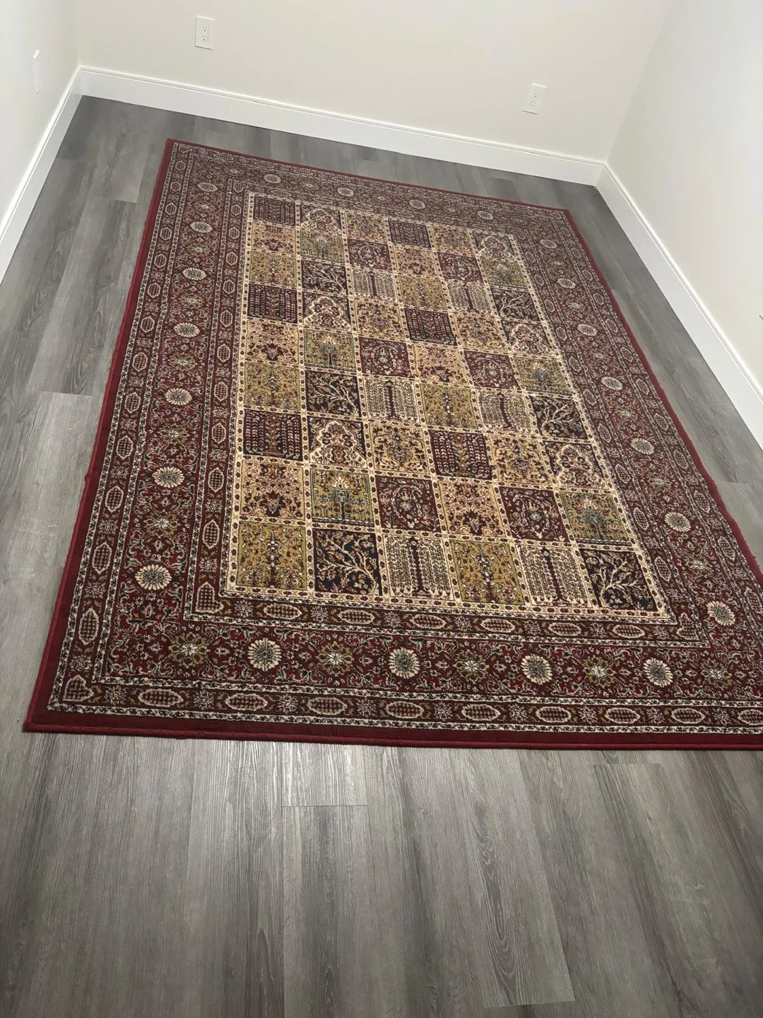 Large Red and Beige Area Rug thumbnail