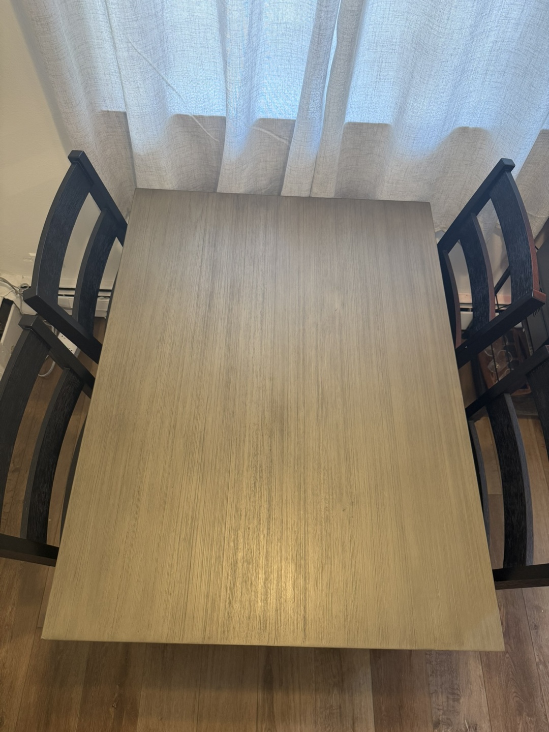 Gray & Black Dining Set w/ 4 Chairs - photo 2