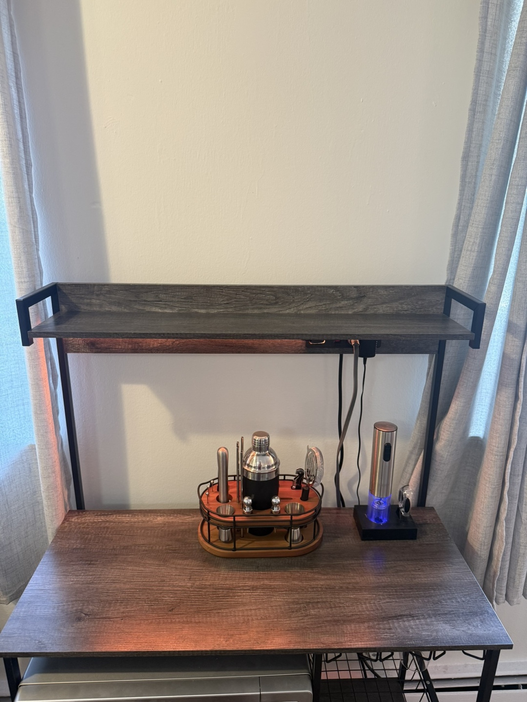 Bakers Rack with Power Outlet (Bar Cart) - photo 2
