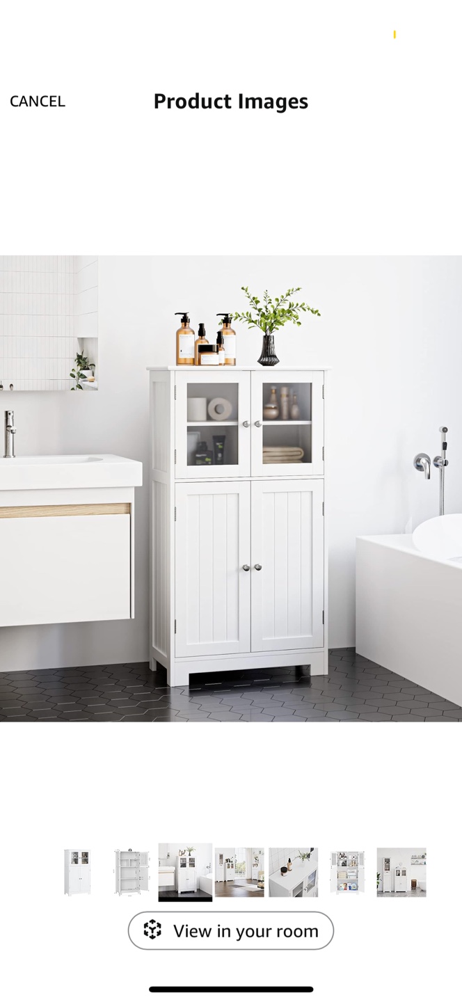 White Bathroom Storage Cabinet - photo 3