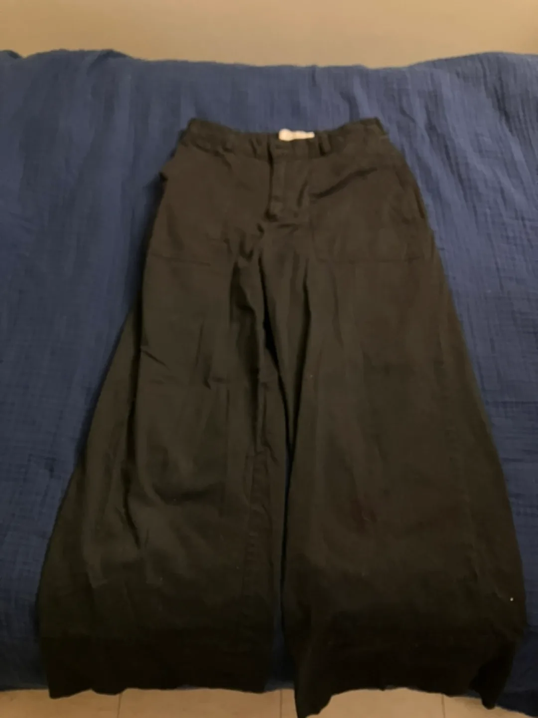 Black wide-leg pants, size small. thumbnail
