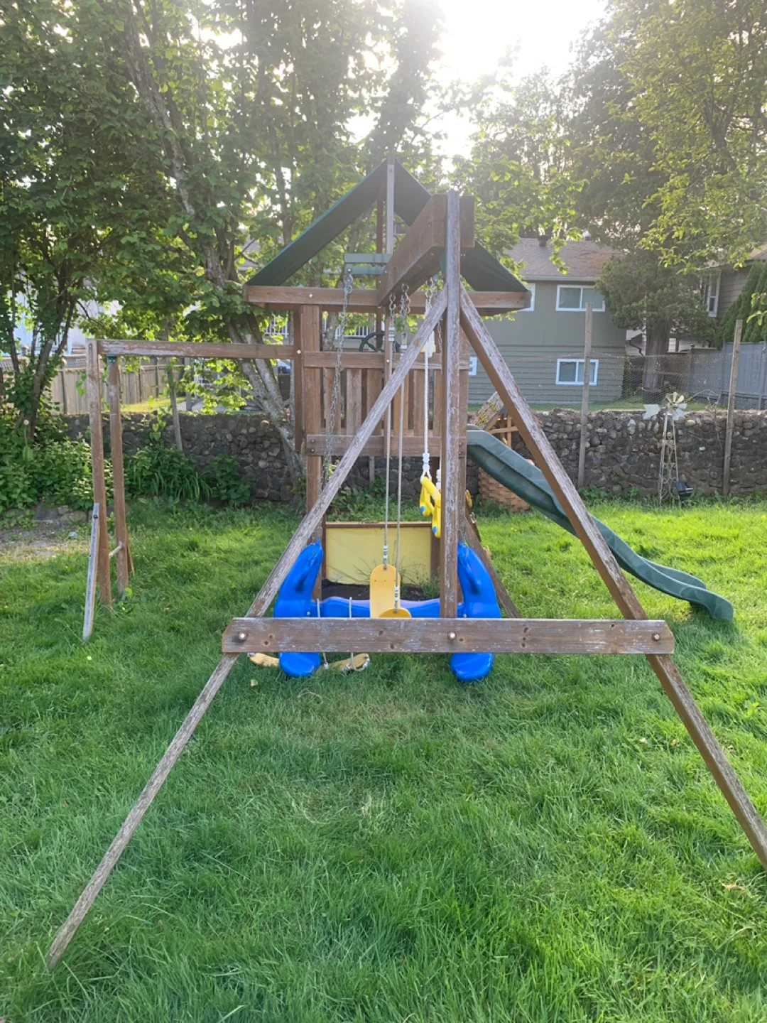 Wooden Outdoor Playset with Slide and Swings image indicator(2)