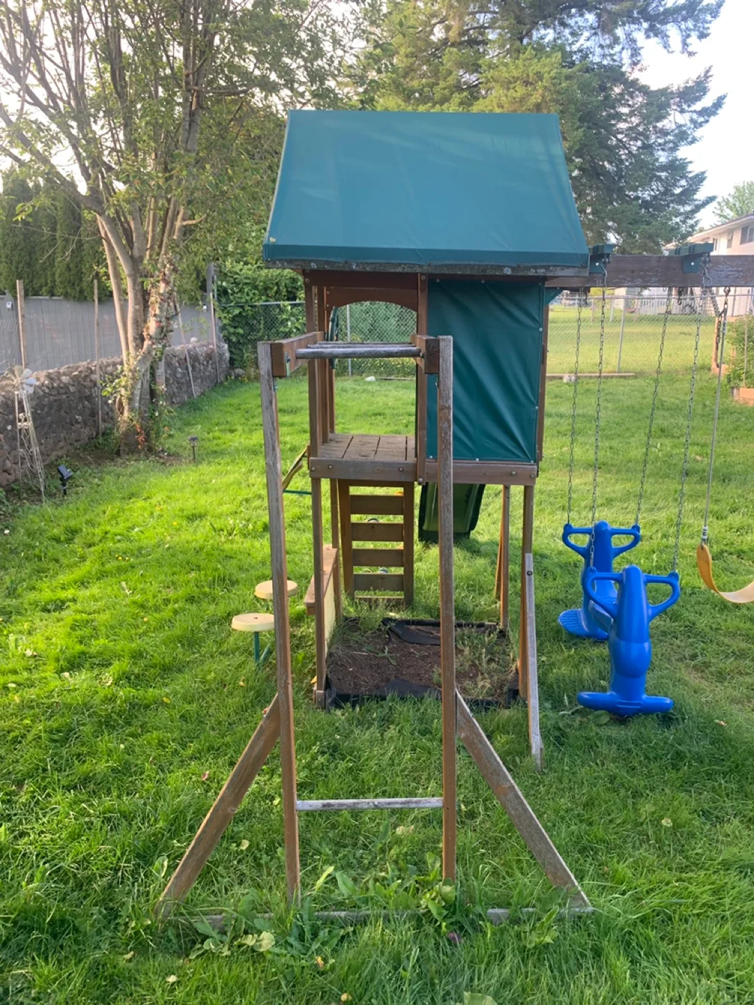 Wooden Outdoor Playset with Slide and Swings image indicator(4)