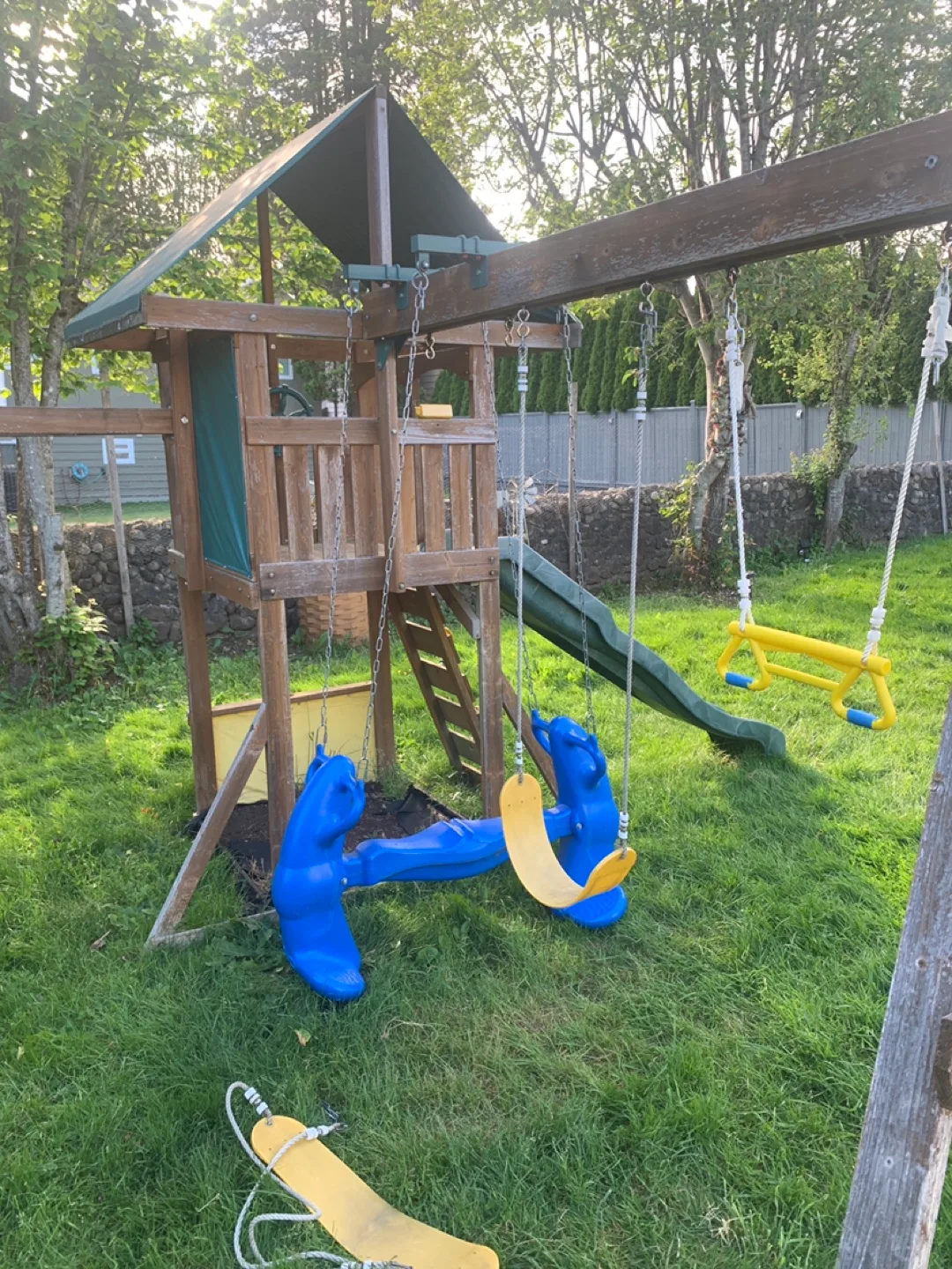 Wooden Outdoor Playset with Slide and Swings image indicator(3)