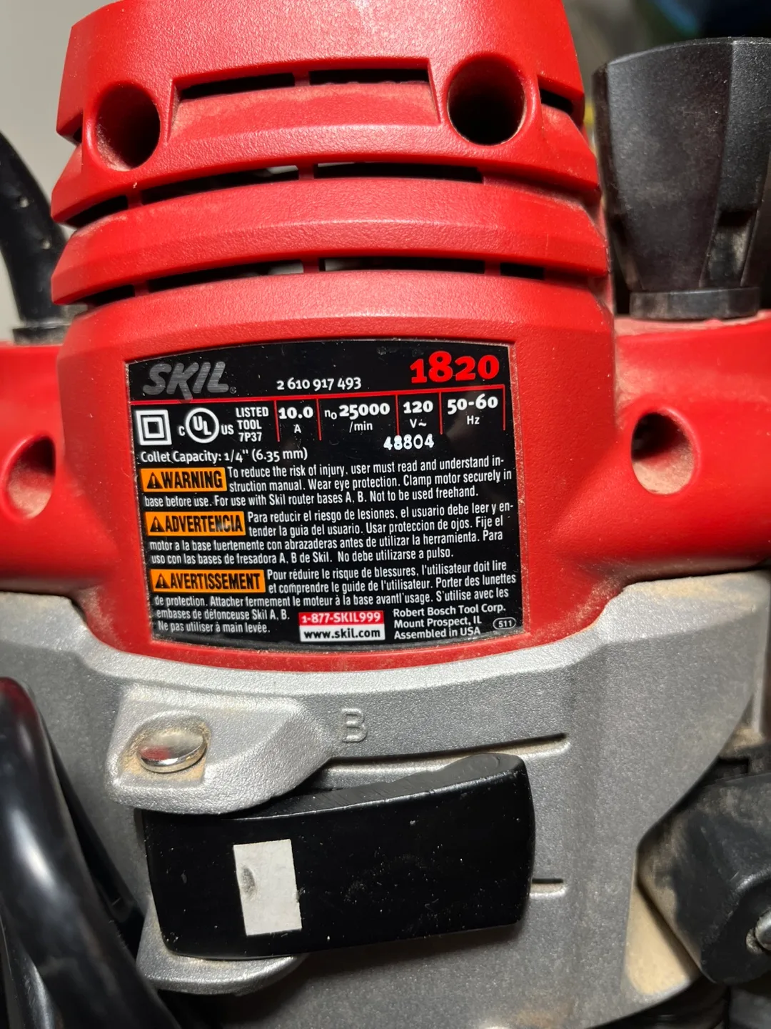 SKIL 1820 2 HP Site Light Router with Case image indicator(3)