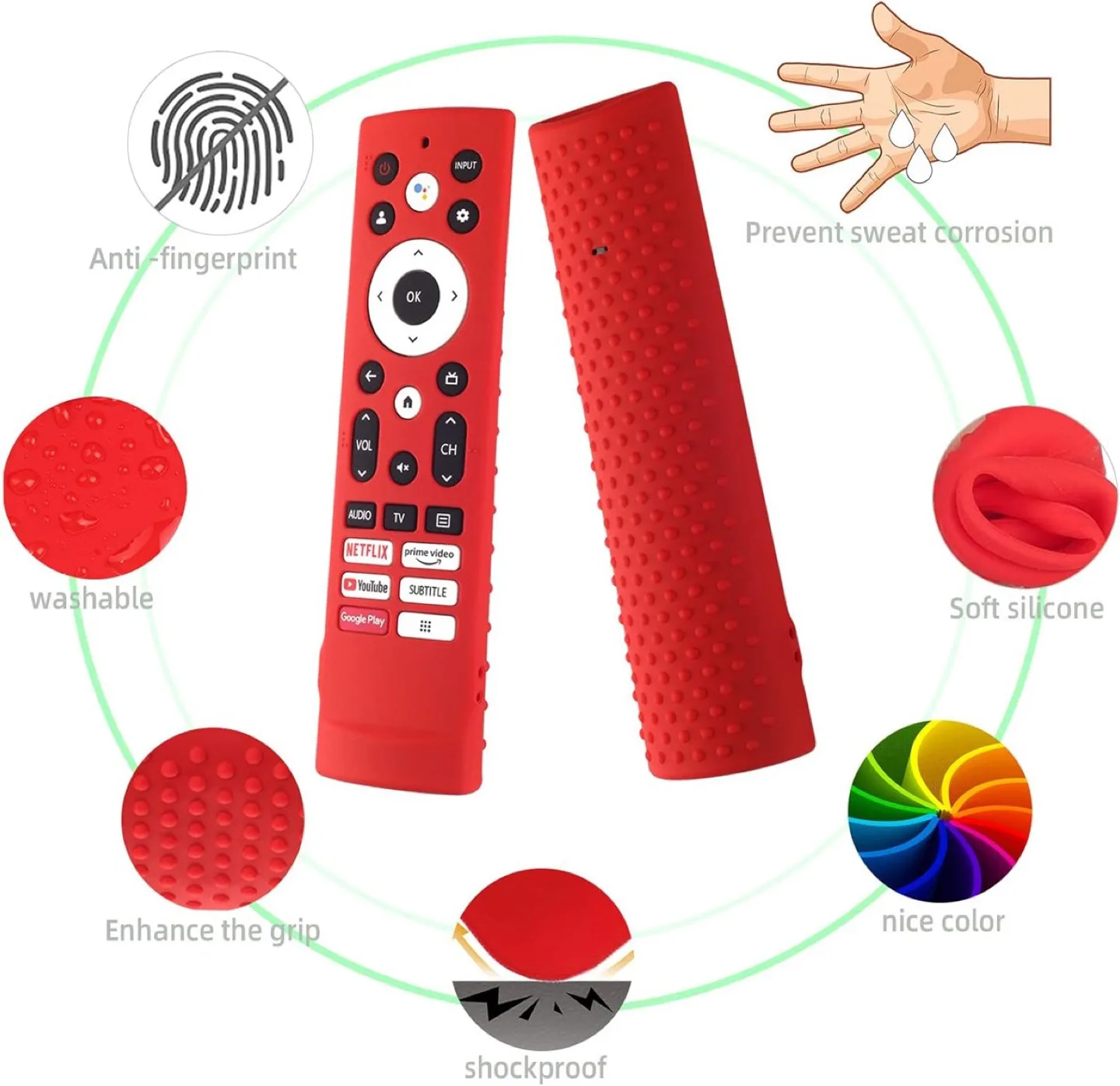 Silicone Case for Hisense TV Voice Remote - U7G U9G U8 Series image indicator(6)