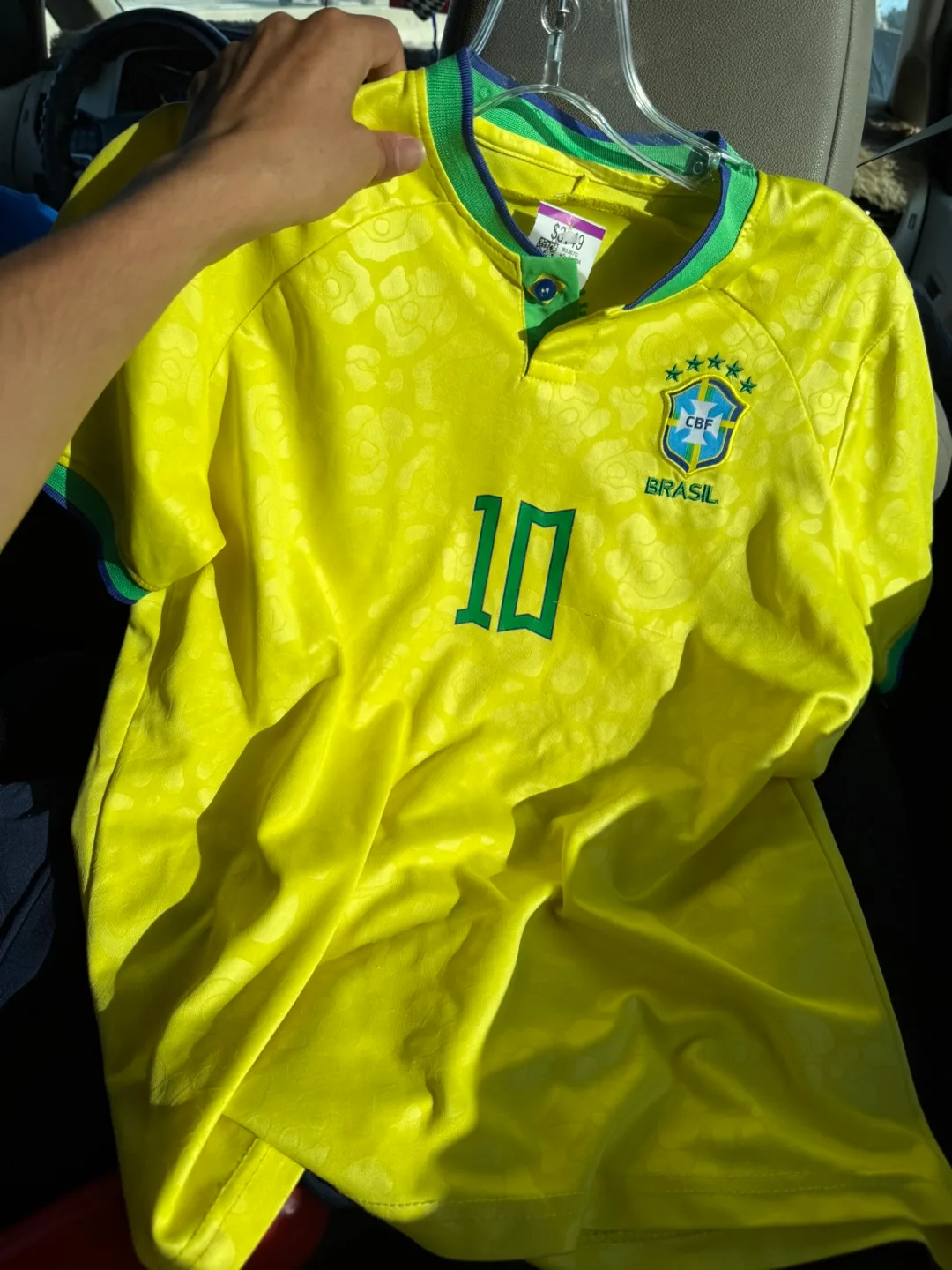 Brazil Neymar Jr #10 Soccer Jersey S