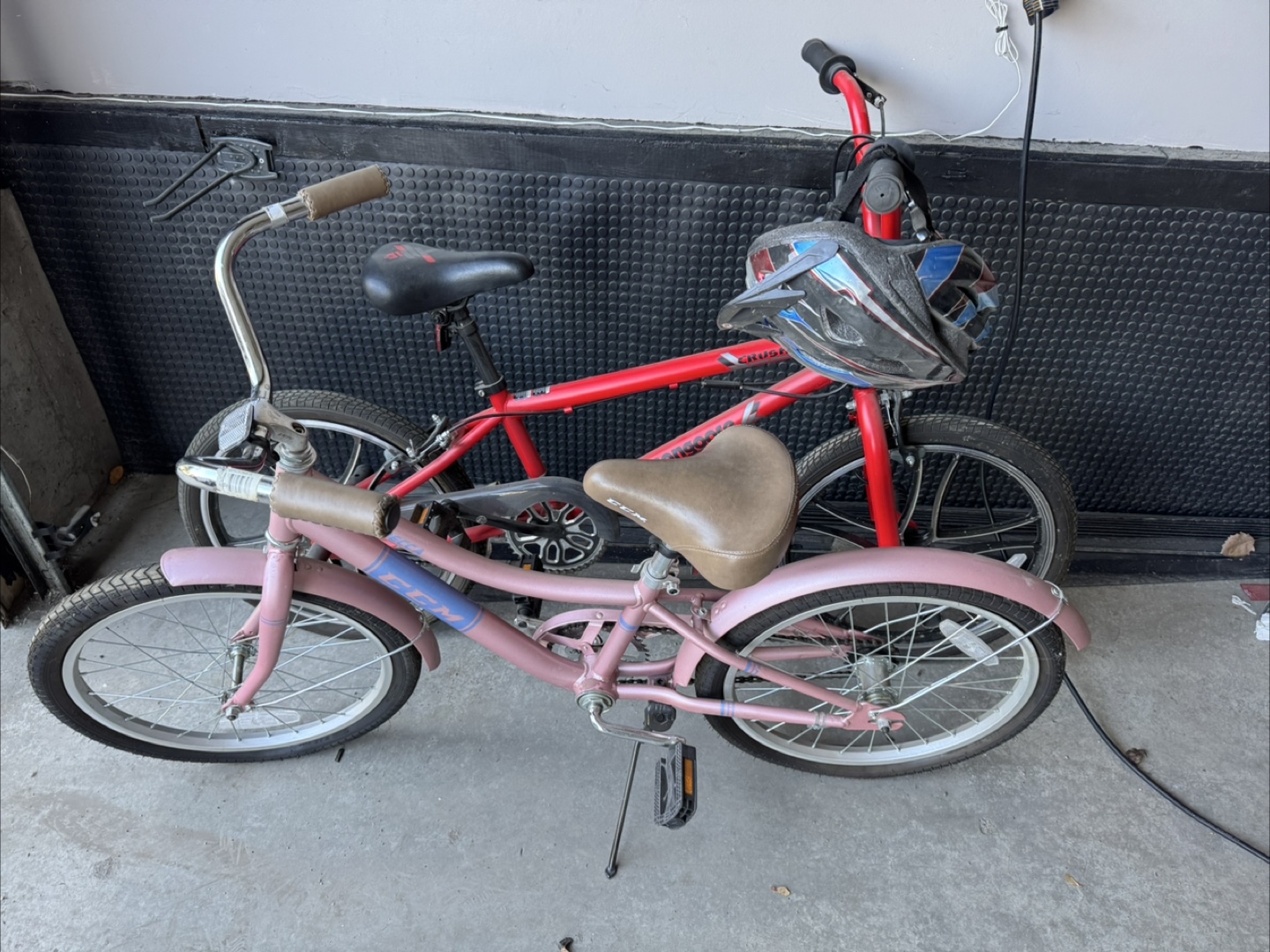 Two Kids' Bikes - Pink & Red