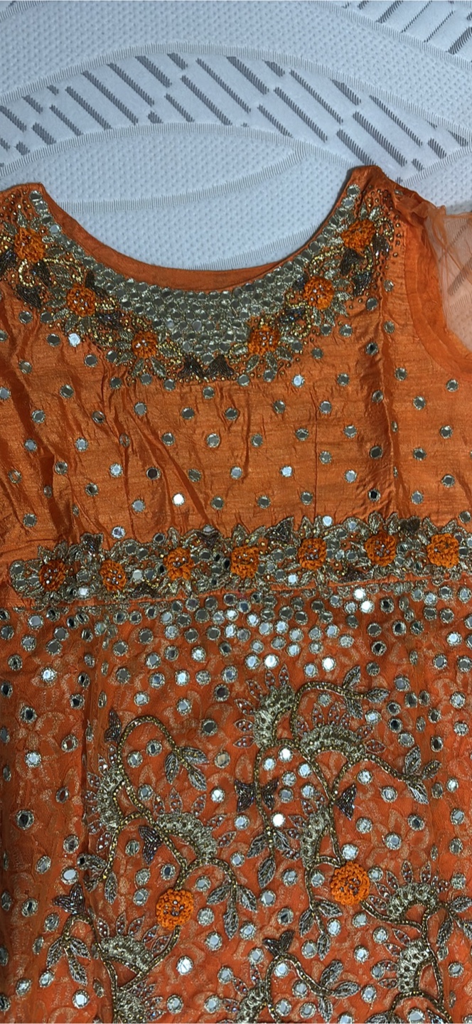 Gorgeous Orange Embroidered Salwar Kameez Suit - photo 2