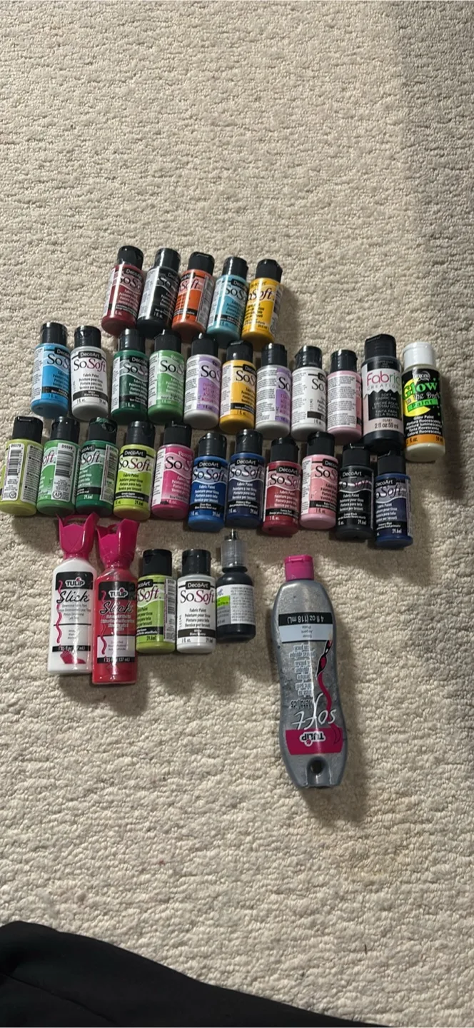 Bulk Lot of Fabric Paint -  SoSoft, and More! thumbnail