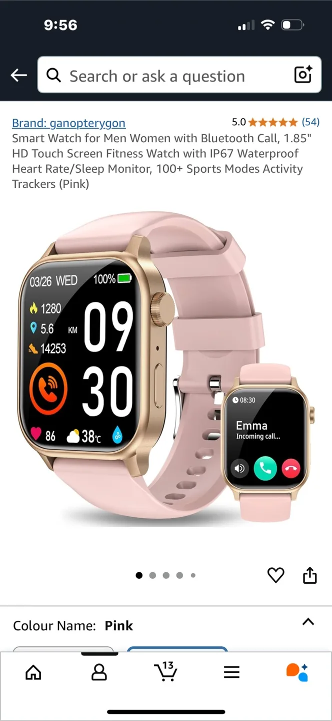 Smart Watch - Pink thumbnail