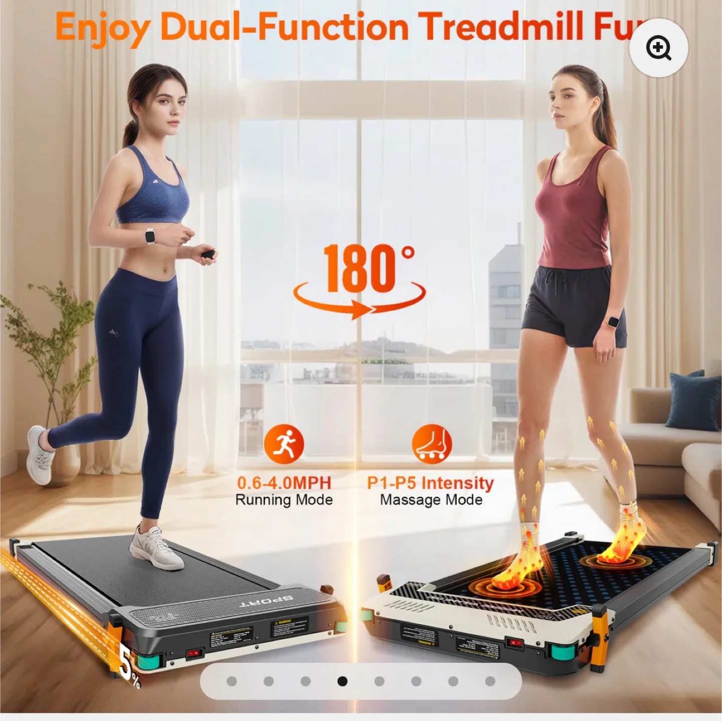 SPORT Model: 520A-A Dual-Sided Treadmill with Massage Function image indicator(3)