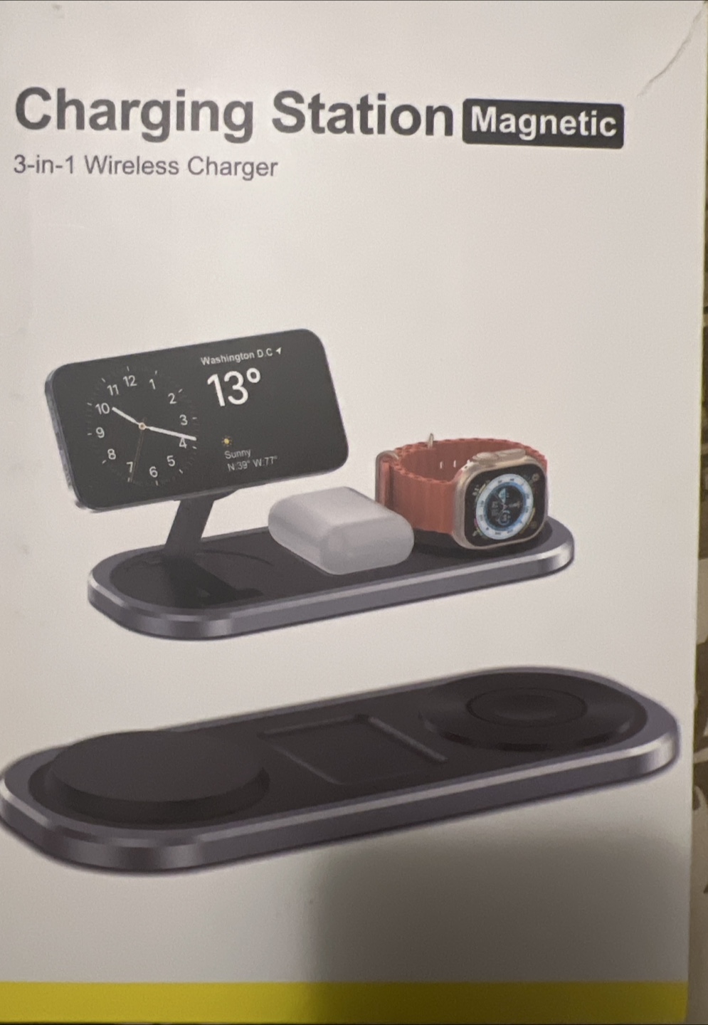 3-in-1 Wireless Charging Station - Magnetic Foldable Stand
