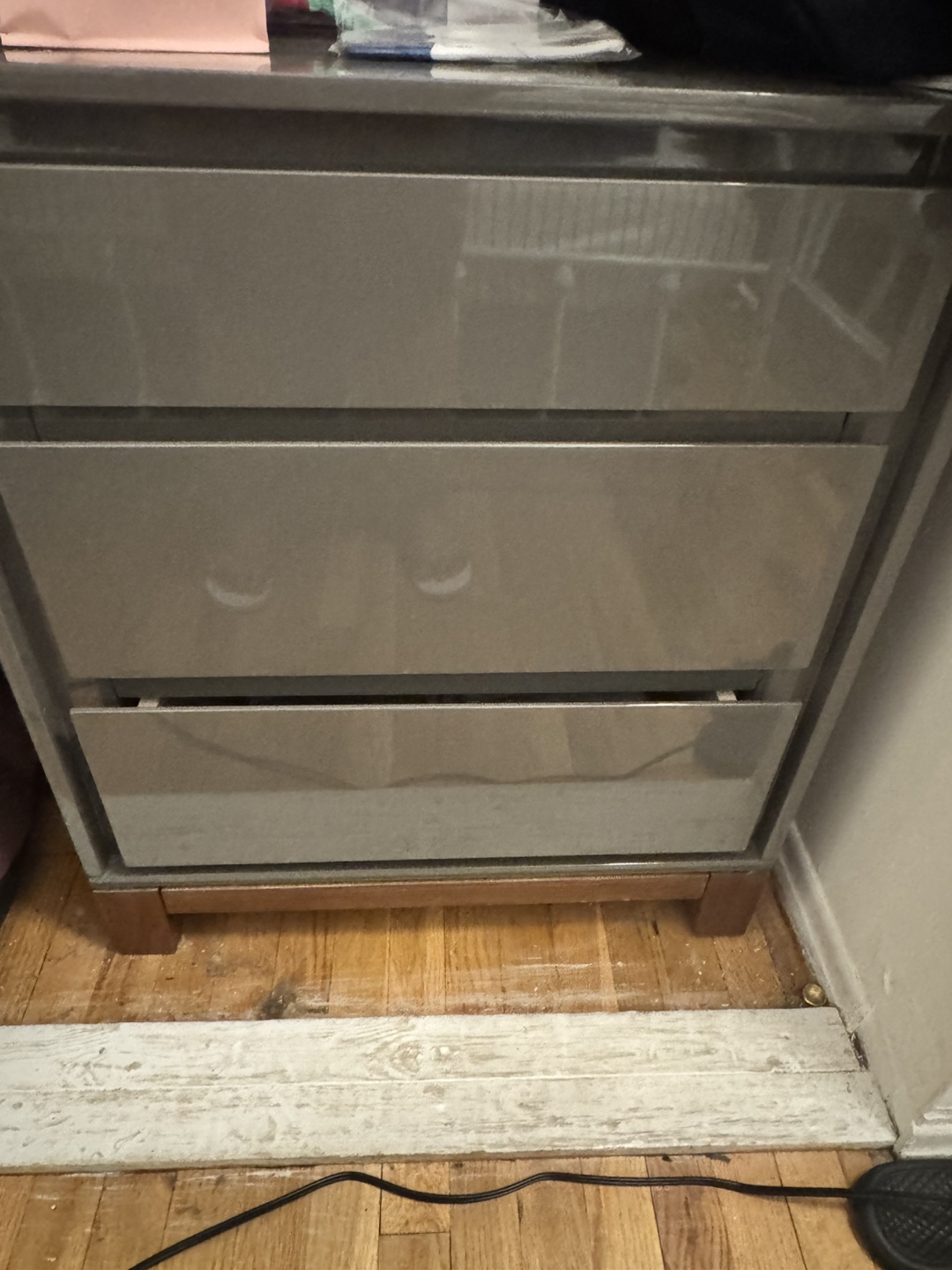 Gray 3-Drawer Dresser