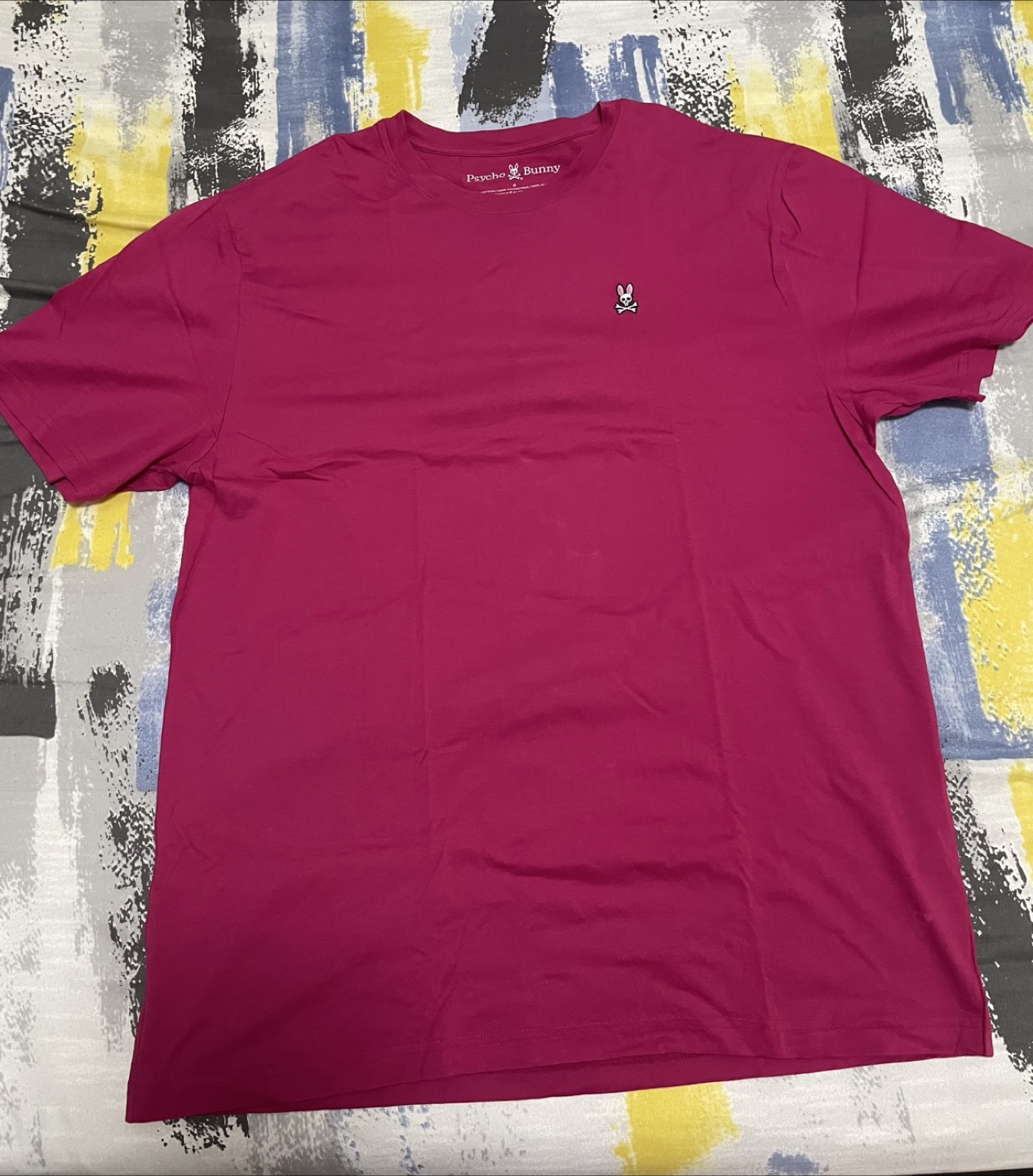 Psycho Bunny Men's Pink T-Shirt
