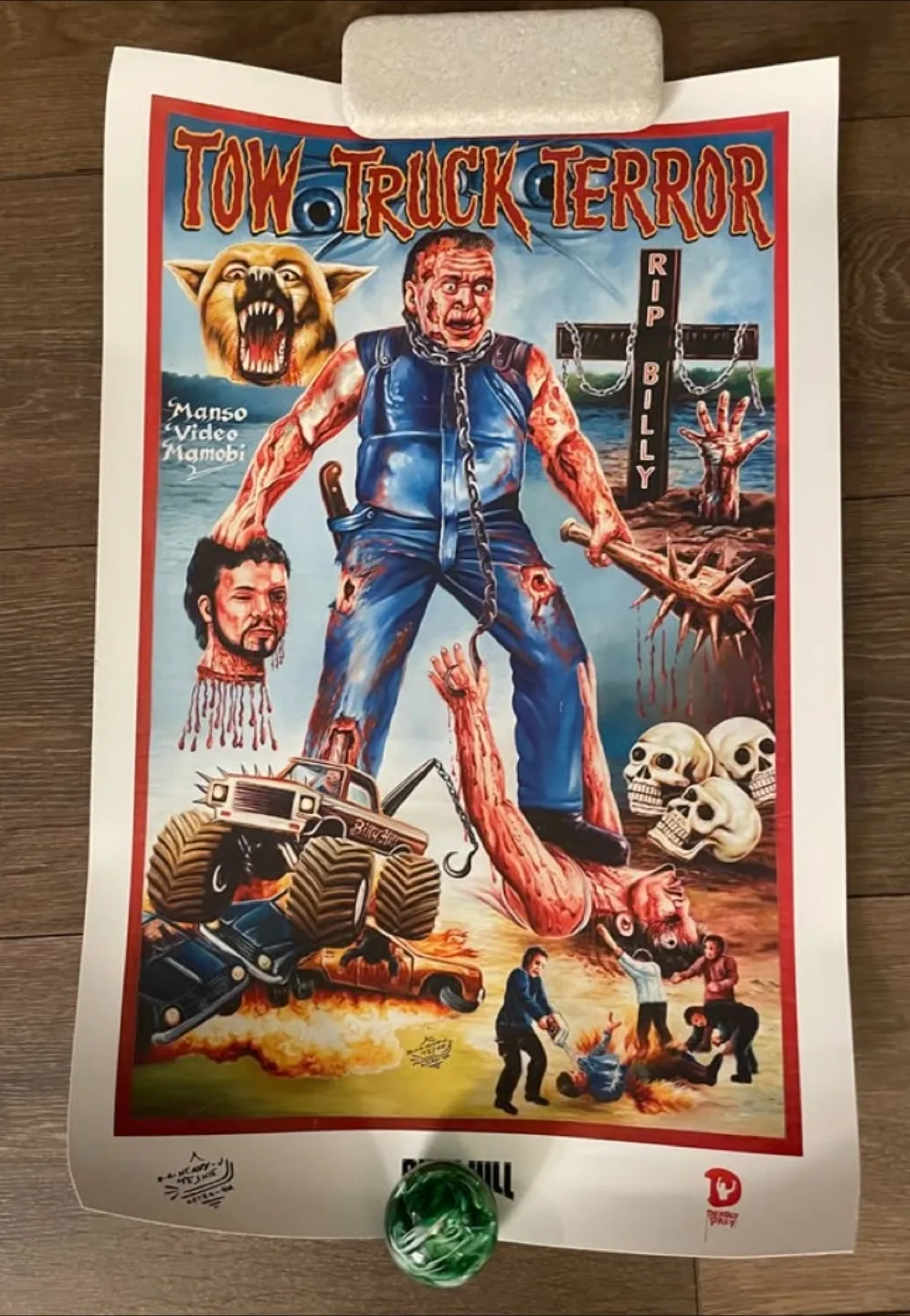 Billy Hill Tow Truck Terror horror poster thumbnail