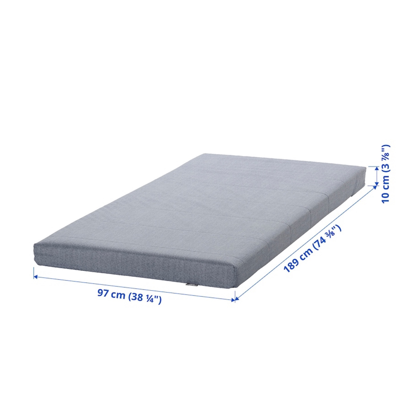 IKEA ÅGOTNES Twin Foam Mattress - Light Blue - photo 2