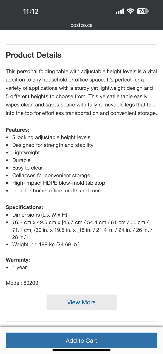 Star Elite Adjustable Folding Table - photo 3