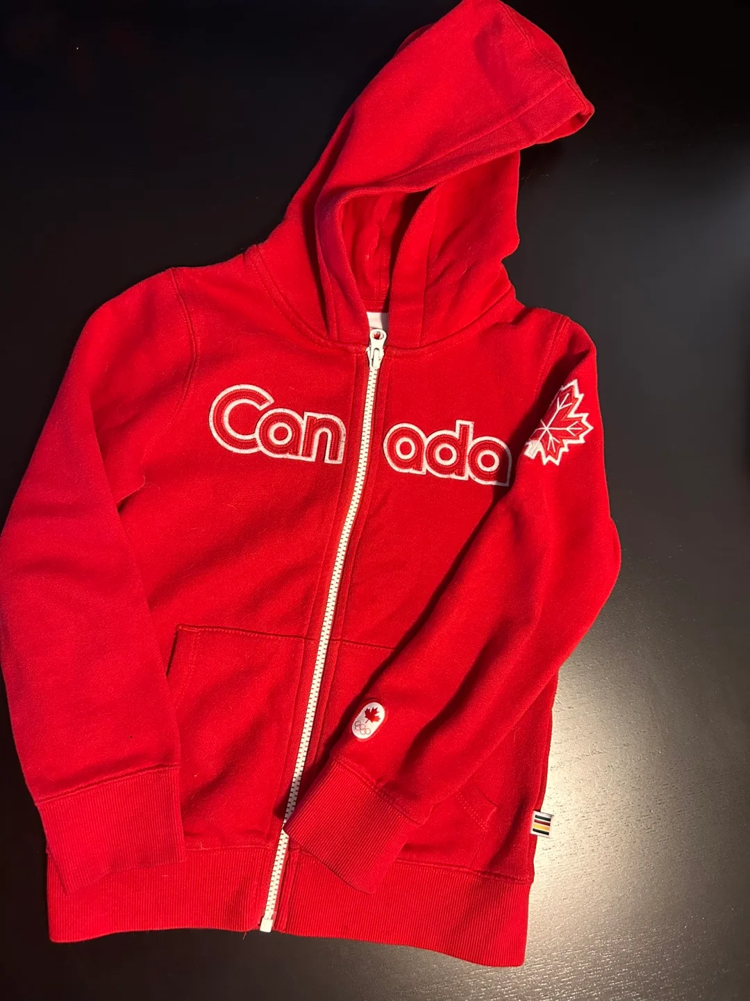 Toddler Girls Red Canada Olympic Hoodie Zip-Up Size 5-6 thumbnail