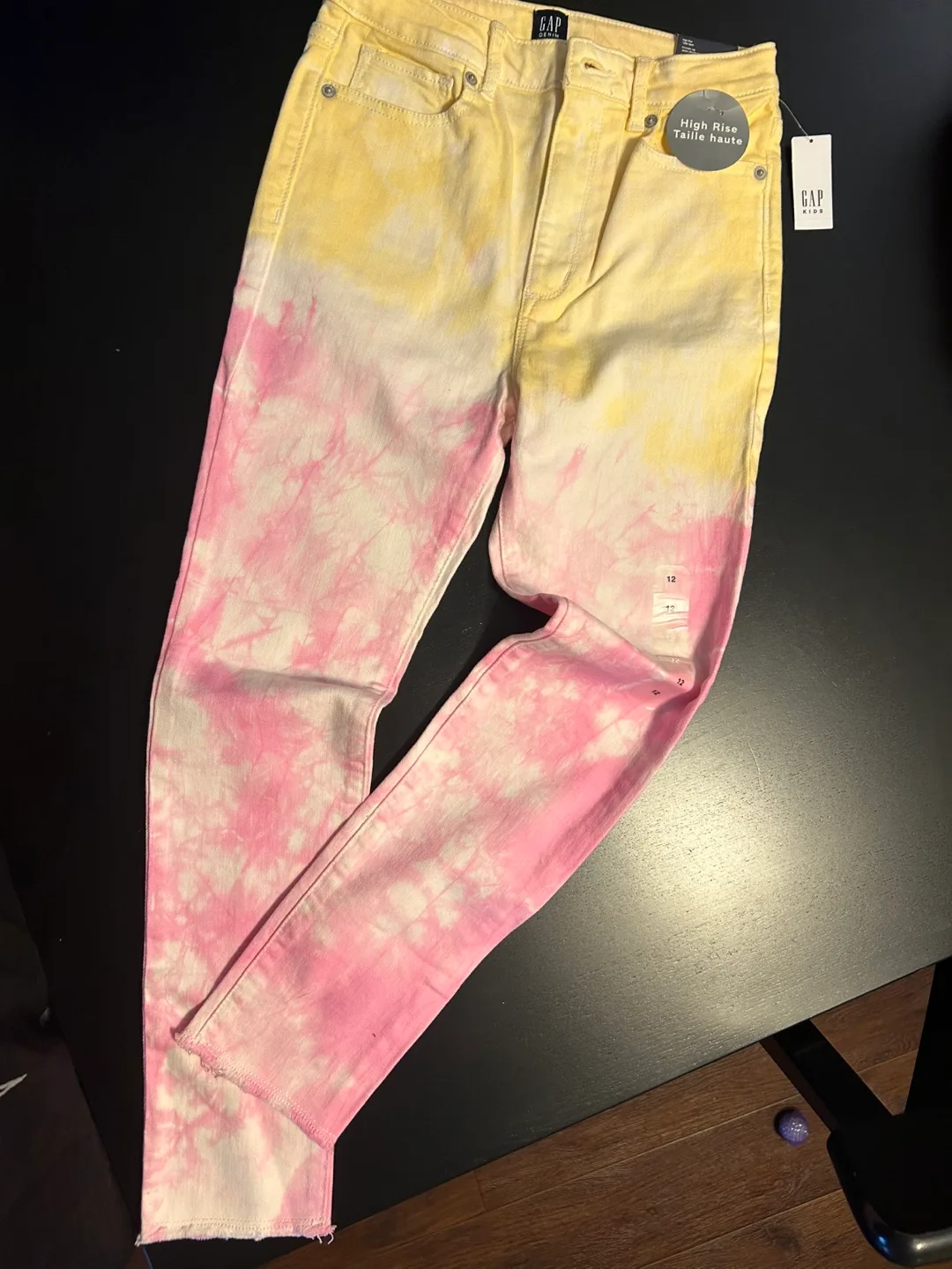 Girls' Size 12 Gap Denim High Rise Tie Dye Jeggings thumbnail